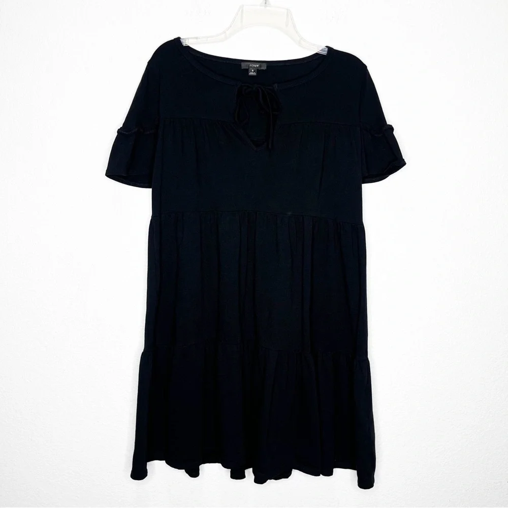 J. Crew Knit Broken-in Jersey Tiered Mini Dress